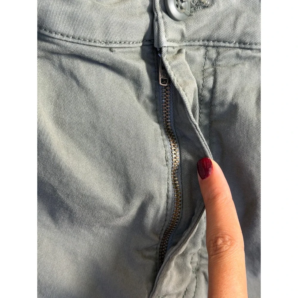 Zara Man Cargo Pants Sage Green Straight Leg Multi Pocket Utility Trousers 32
